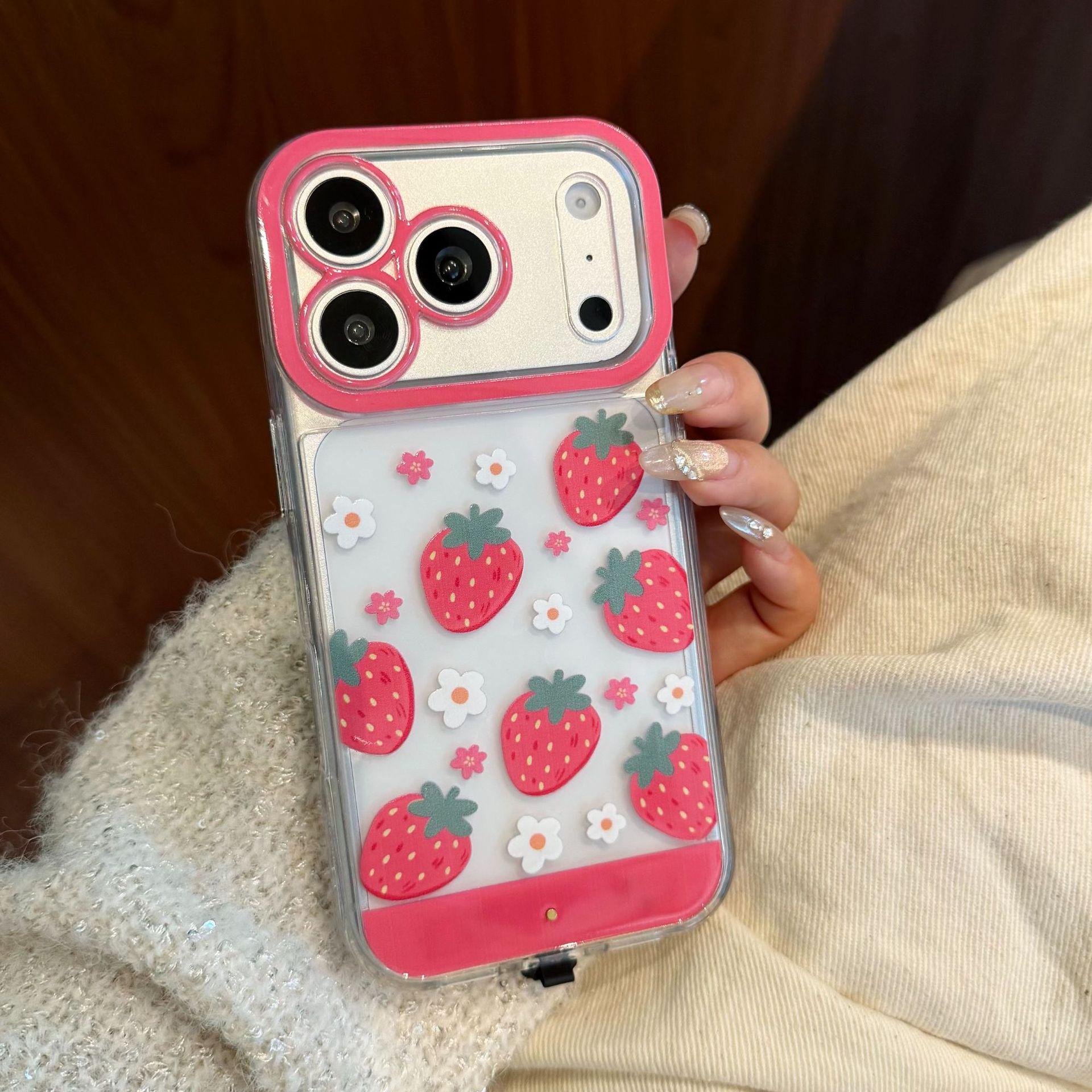 

Strawberry Red Phone Case for iPhone 14/13, Compatible with 12/11 & 17/16/15 PROMAX Models iPhone 17 Air