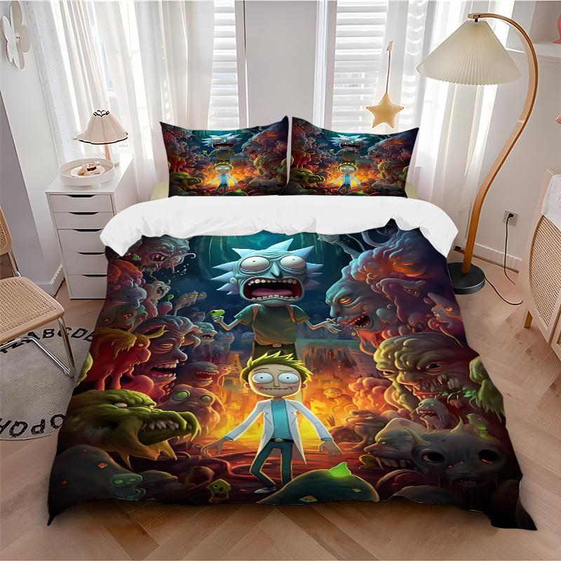 3pcs Rick and Morty Cover Set,Soft Comfortable Duvet Cover,Guest Room (1*Duvet Cover + 2*Pillowcases, Without Core) Yy251024188