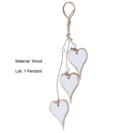 Schön aussehender Herz-Anhänger zum Aufhängen, romantisches Holz, zum Selbermachen, Basteln, Dekor, Partyzubehör
