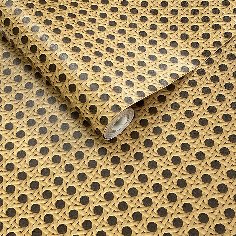 Selbstklebende Tapete Bambusgewebte Tapete Schlafzimmer Wohnzimmer Esszimmer Arbeitszimmer Hintergrundwand Möbel Schrank Aufkleber