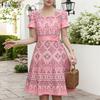 ZANZEA Women Summer Square Collar Casual Short Sleeve Print Dress