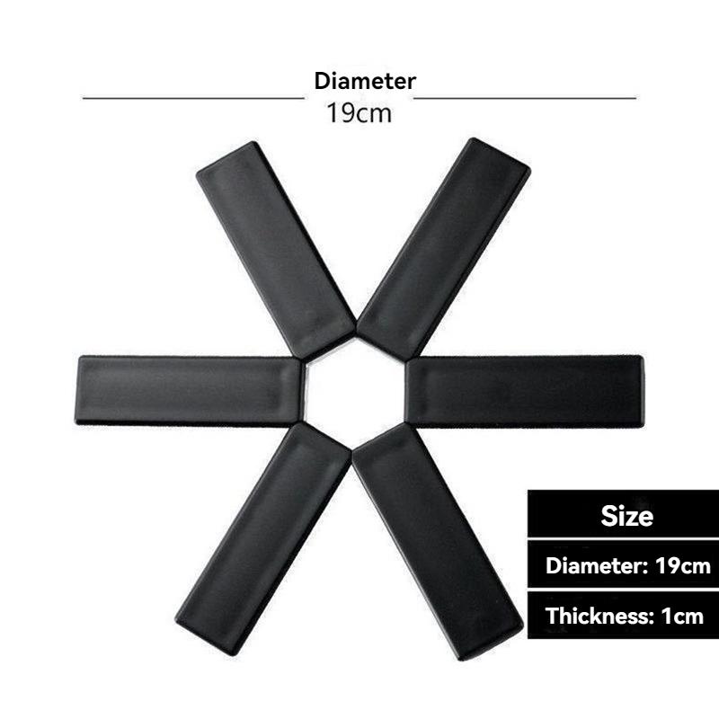 2025 New Pattern Folding Pot Mat Dish Placemat Coaster Folding Heat Insulation High Temperature Pots And Pans Kitchen Gadgets