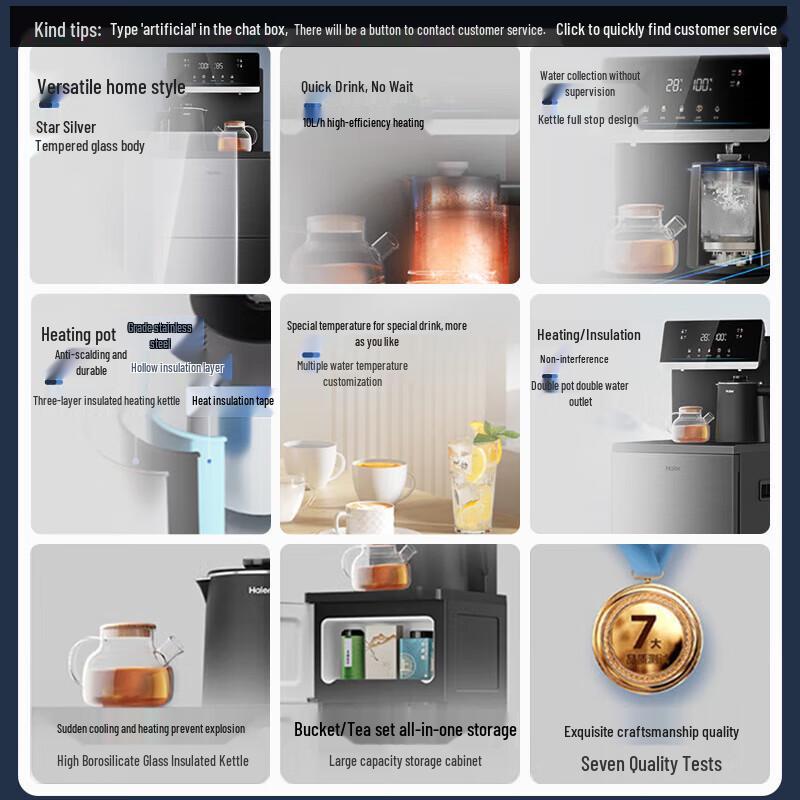 HAIER Tea Bar Water Dispenser with Integrated Kettle