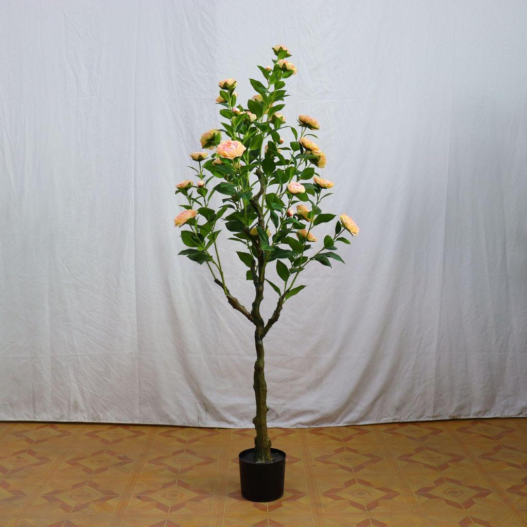 Artificial Camellia Rose Tree for Home Decoration