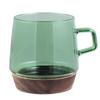 Shangqi Japanese Style Glass Cup with Wooden Coaster