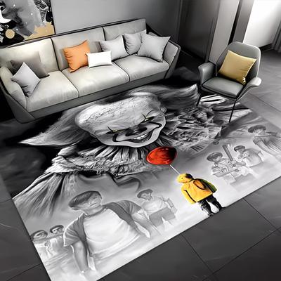1pc Pennywise the Dancing Clown1 Entrance Mat, Non-Slip Mat Area Rug,Room Decor, Outdoor Decor, Kitchen Rug,Doormat - Machine Washable, Easy To Clean