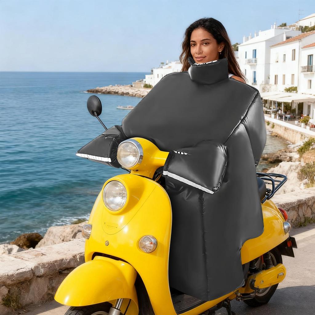 Roller Beinabdeckung Wasserdicht Dicke Steppung Plüschfutter Motorrad Winter Beinabdeckung Mit Handschuhen Für Damen Roller Winter Outdoor