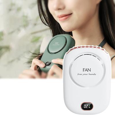 Portable Neck Fan Hands Free Hanging Neck Fan Mini Cooling Waist Fans Bladeless USB Rechargeable Cooler Fan for Outdoor Sports