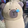Casual Runny Nose Capybara Baseball Cap Korean Style Embroidery Cartoon Sun Hat Sunscreen Golf Cap Peaked Cap Men