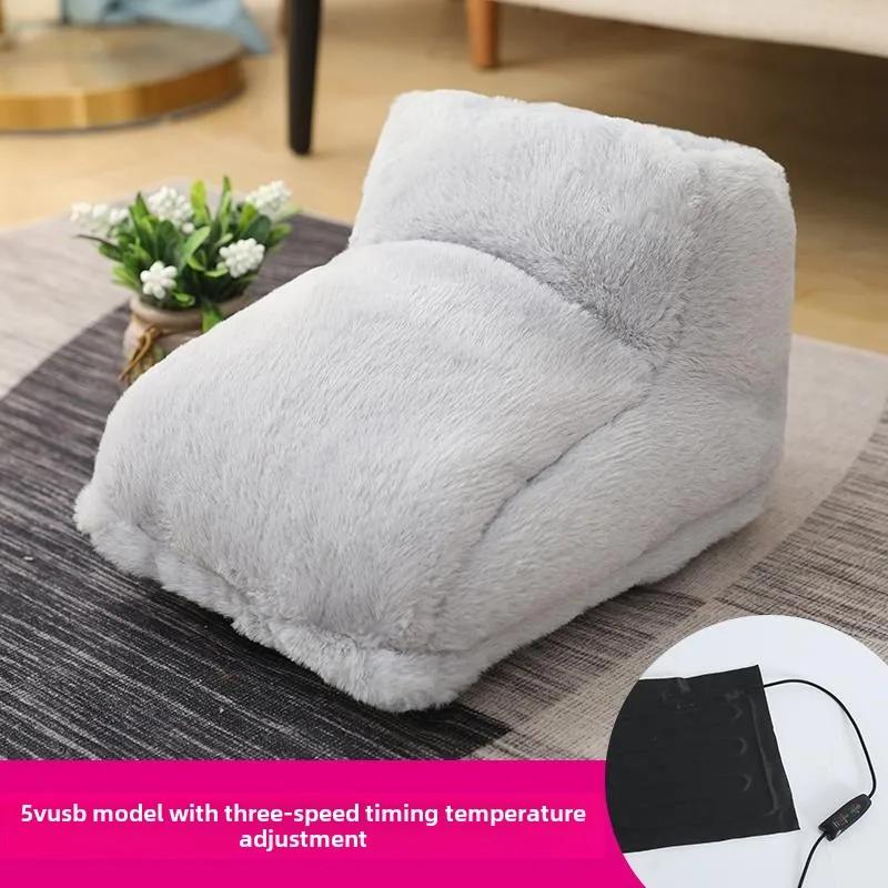 Electric Foot Warmer Fleece Foot Heating Pad USB Electric Heater Winter Plush Shoes for Home Bedroom Sleeping Feet Heating Pads