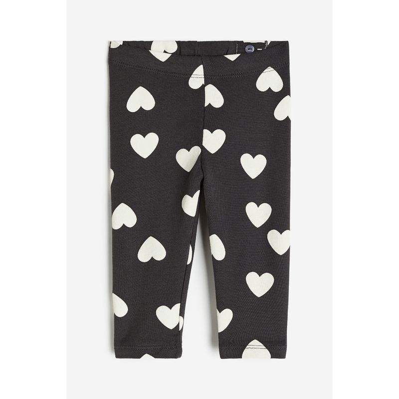 

HM Children s Clothing Girl s Baby Pants Autumn Western Style Soft Plaid Florals Print Pants 1114323 Dark gray/Heart 66/47