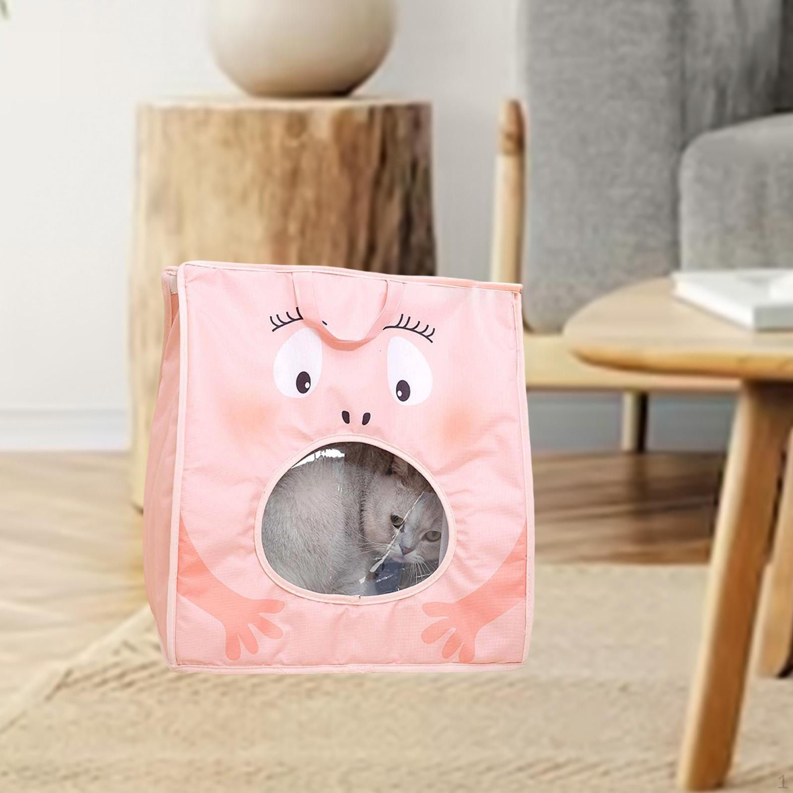 

Охлаждающий домик для домашних животных, складные принадлежности для кошек, укрытие, многоразовая многоцелевая пещера-когтеточка, кровать для розовый