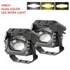 1/2pcs Motorcycle LED Fog Lights Spotlight 12-80V Auxiliary Fog Lamp Universal for Honda Harley