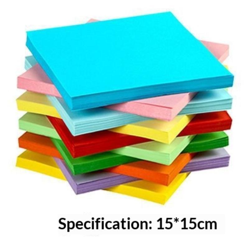 100 Pcs Mixed Colorful Origami Paper Set Handmade Diy Supplies For Kids Creative Paper Cutting Craft Materials