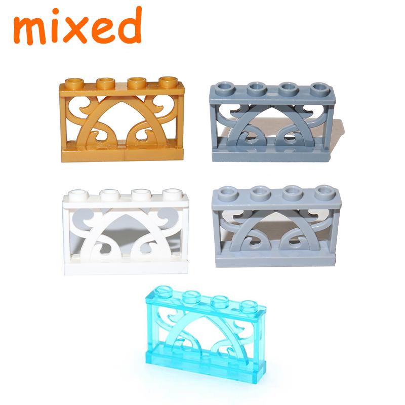 Non-Toxic Fence City Accessories Building Block Moc Part Railing Stair Barrier Ladder Guard Bar Castle Garden Farm Military Assemble Brick