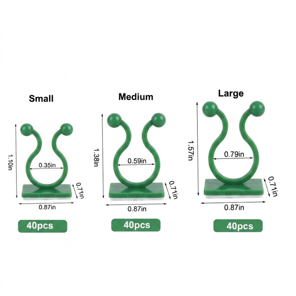 

120PCS Lightweight Plant Climbing Wall Fixture Self Adhesive Vine Support Clips Garden Wall зелений