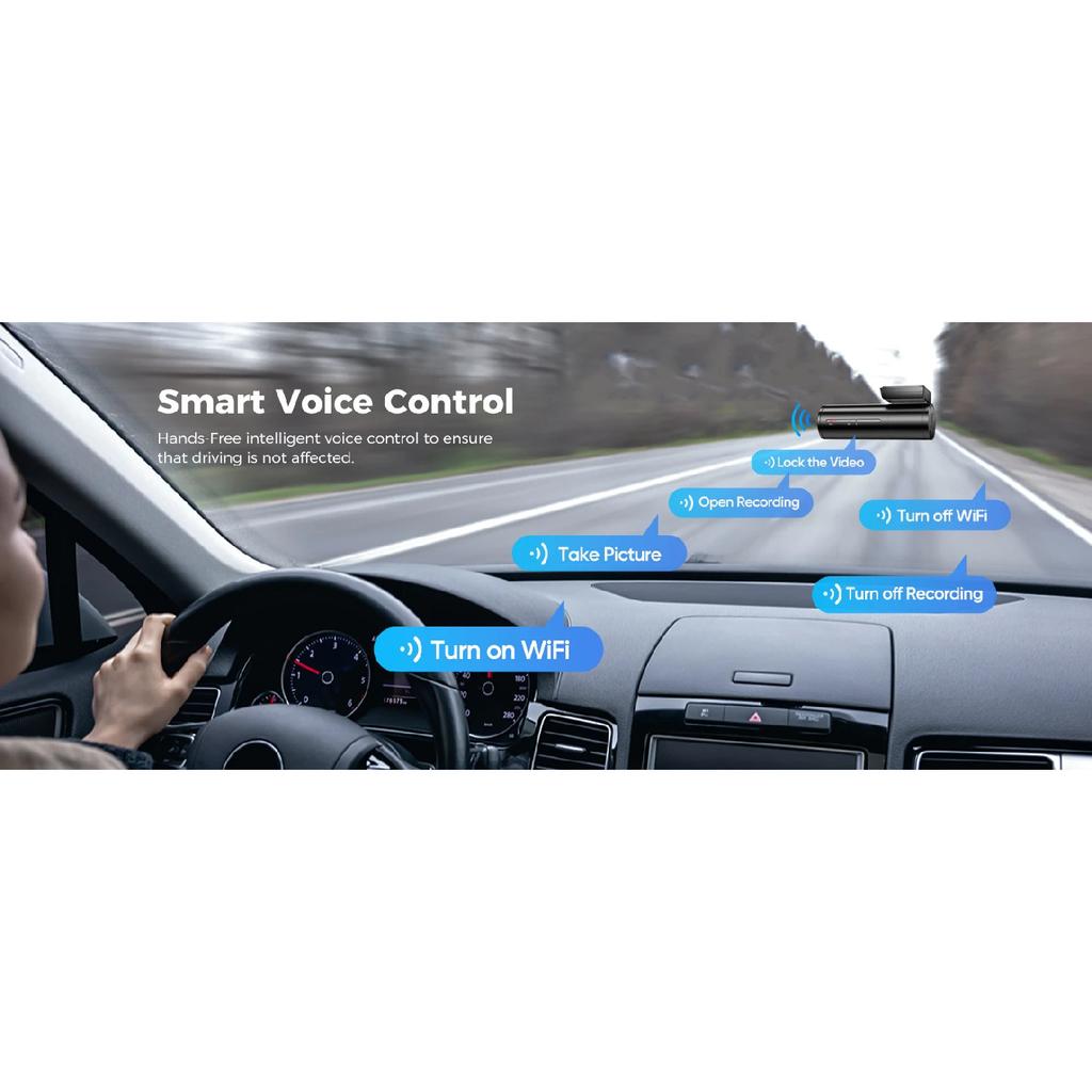 AZDOME M300 Dash Cam 1296P Camera with WiFi WDR Car DVR 150° FOV App Control Dash Camera Recorder Voice Control 24H Parking Mode