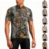 Men's Short Sleeve Cycling Jersey Half Zip Breathable Quick Dry Lightweight Round Neck Sports Shirt for Outdoor Riding
