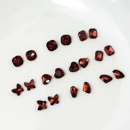 20Pcs/Box Nail 3D Multi Shining Shapes Lustrous Rhinestone Long Lasting Nail Decoration Resin Water Drop