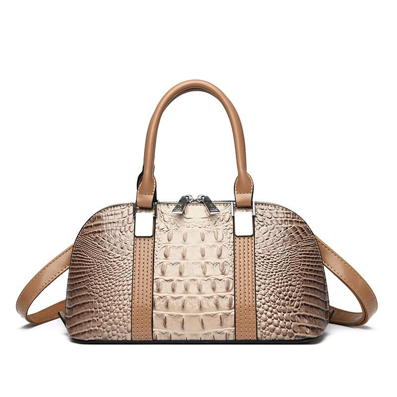

Новая роскошная лакированная кожаная сумка с тиснением под крокодила через плечо - горячая распродажа, элегантная дизайнерская женская сумка-тоут хаки