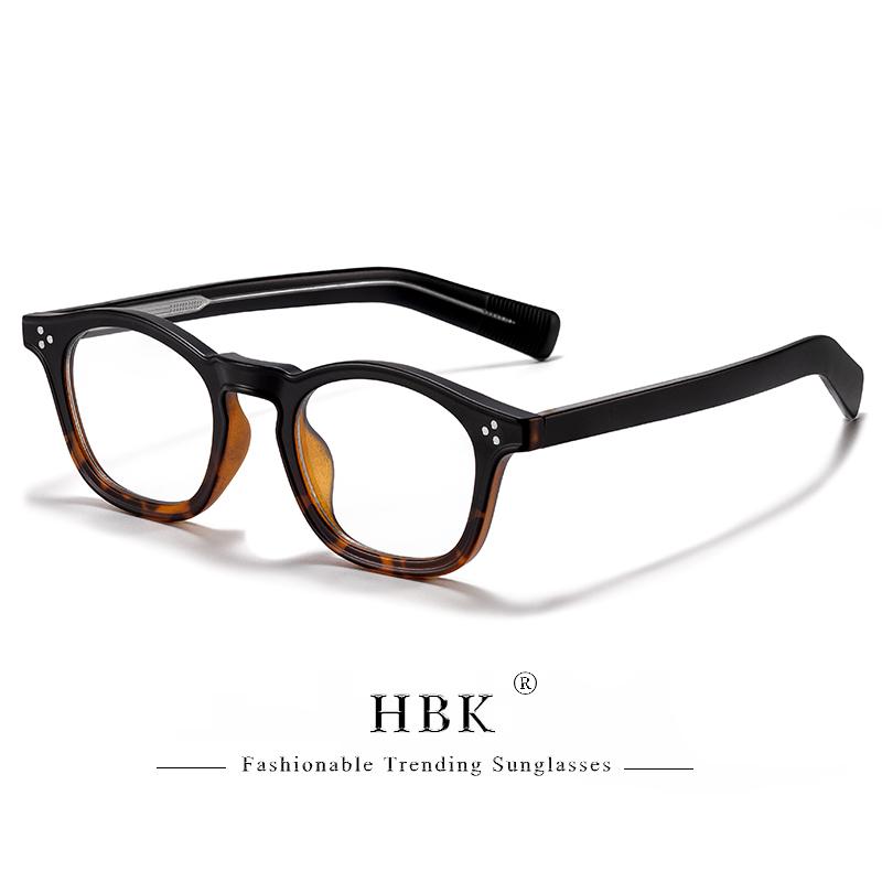CATERSIDE Retro Runde Herren Brillenrahmen Hochwertiges Marken Design Anti Blaulicht Lesebrillen Damen Optischer Brillenrahmen black