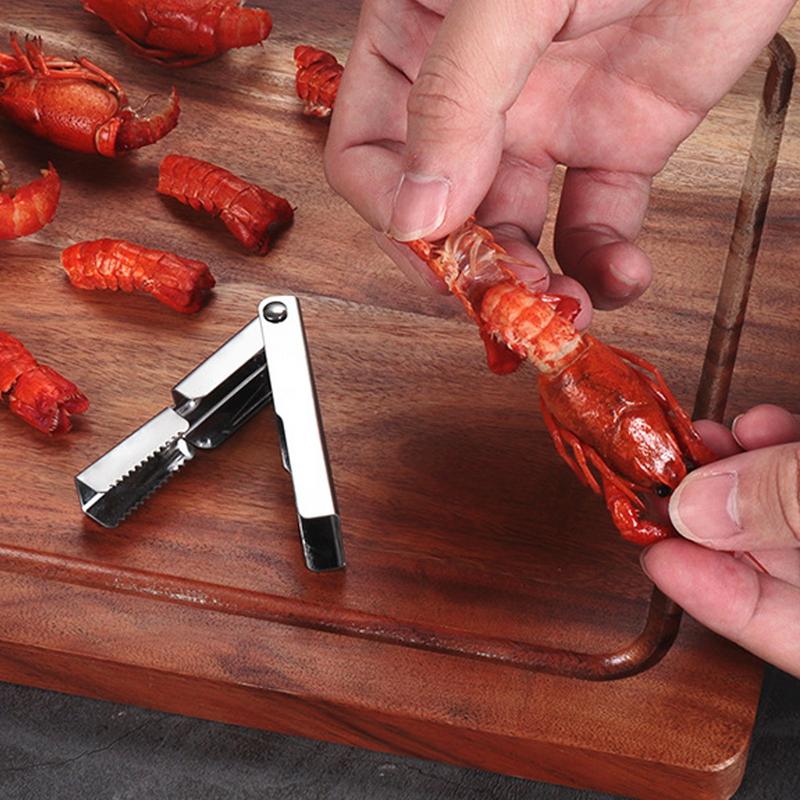 Shrimp Peeler Stainless Steel Pocket Crawfish Shelling Tools Non Slip Crayfish Peeler Device Non Slip Seafood Shell Peeling Tool