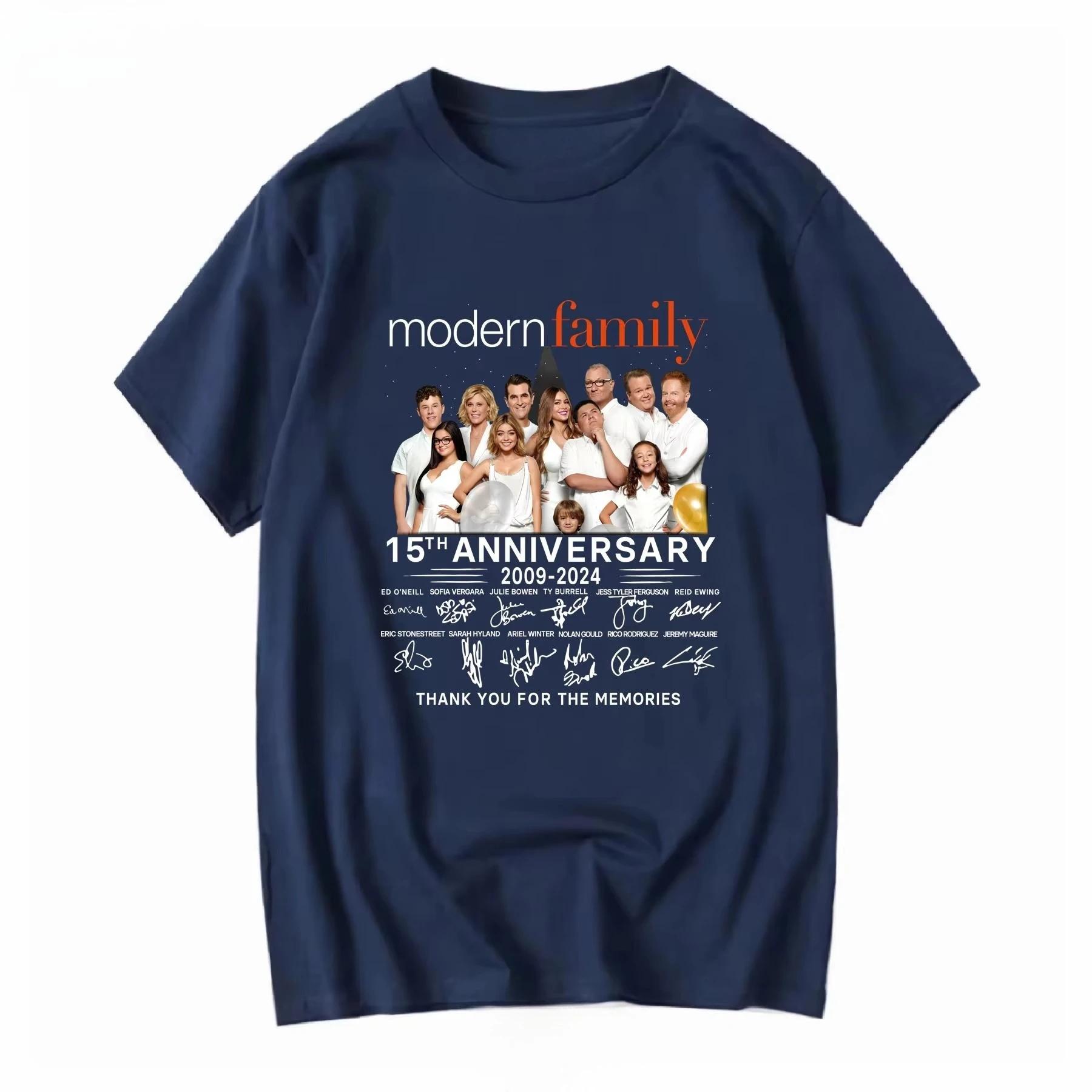 

Modern Family Tv Series 15Th Anniversary 2009 2024 T Shirt Vintage Casual Graphic Top for Everyday Wear Stretched 4XL