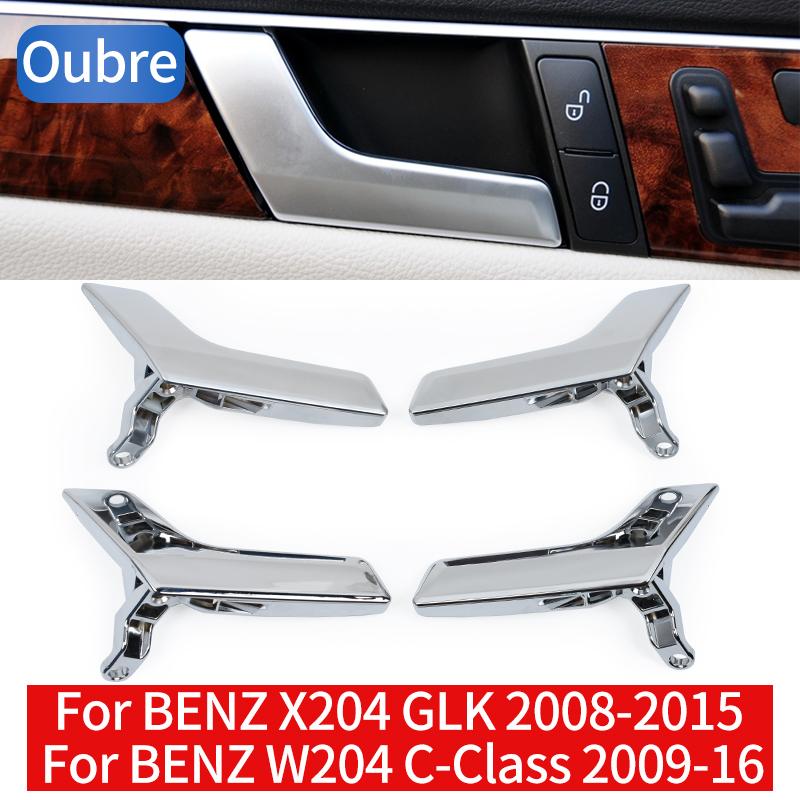 

Car Inner Handle Opening Door Pull Handle Trim Panel For Mercedes-Benz X204 W204 C-Class GLK 180 200 220 250 280 300 320 350 Polished Chrome Left