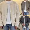 Autumn And Winter Fashion INS Men's Knitted Cardigan Solid Color Sweater Loose Casual Top
