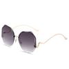 Fashion Rimless Sunglasses Vintage Sun Glasses Women Brand Travel Gradient Sun Glasses Luxury Eyewear