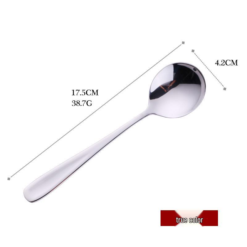 

304 Stainless Steel Creative Korean Round Spoon - Cute Internet Celebrity Design for Adults
