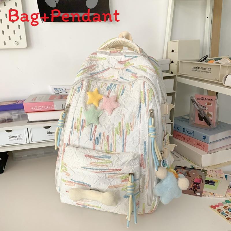 Girl Backpack School Bag With Nylon Material For Middle School Students
