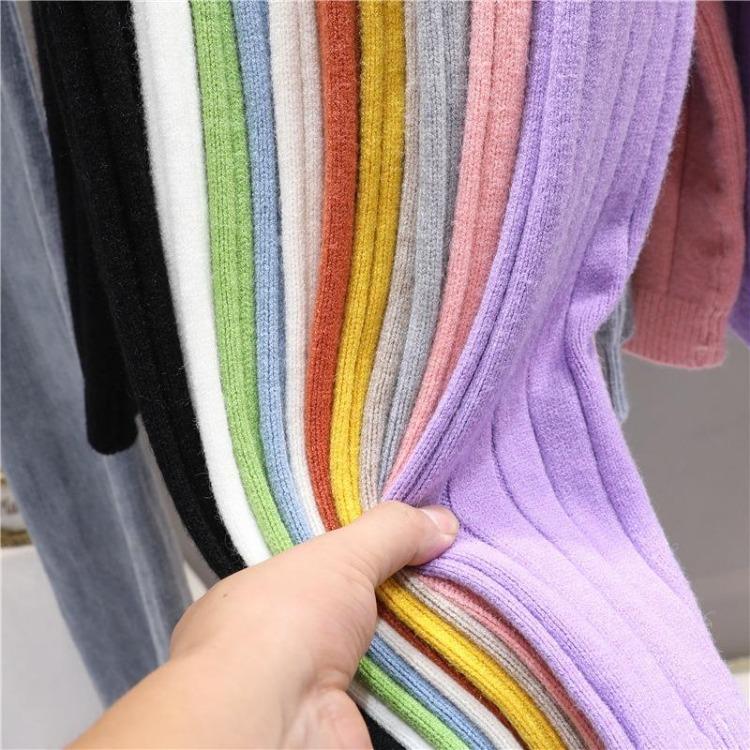 Women's V Neck Knitted Cardigan Short Jacket Loose Long Sleeve Autumn Versatile Outfit Top Sweater