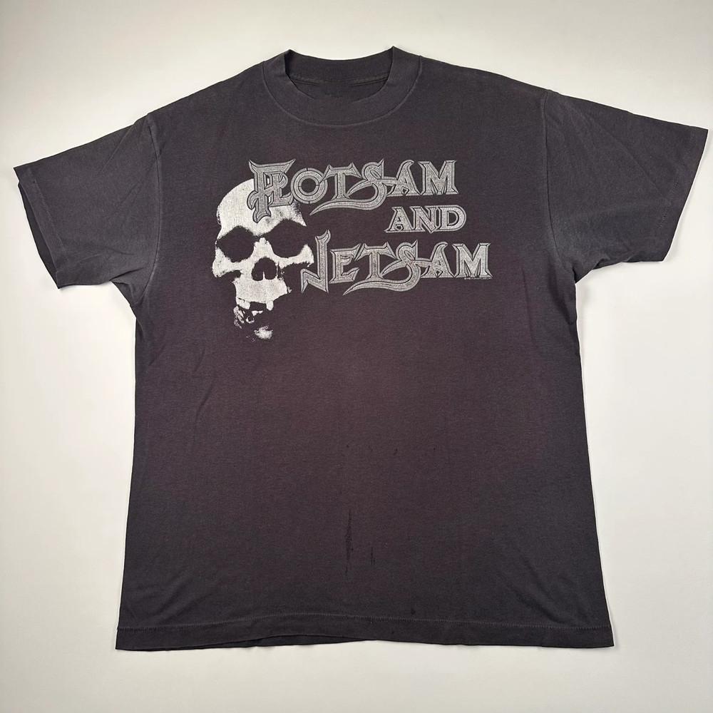 Vtg Flotsam and Jetsam Band Full Size Black 100 Cotton Shirt BT341 Unisex T-Shirt XL 1950₽