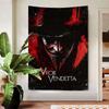 Horror Movie V For V-VendettaS Classic Anime Tapestry Hanging Tarot Hippie Wall Rugs Dorm Home Decor