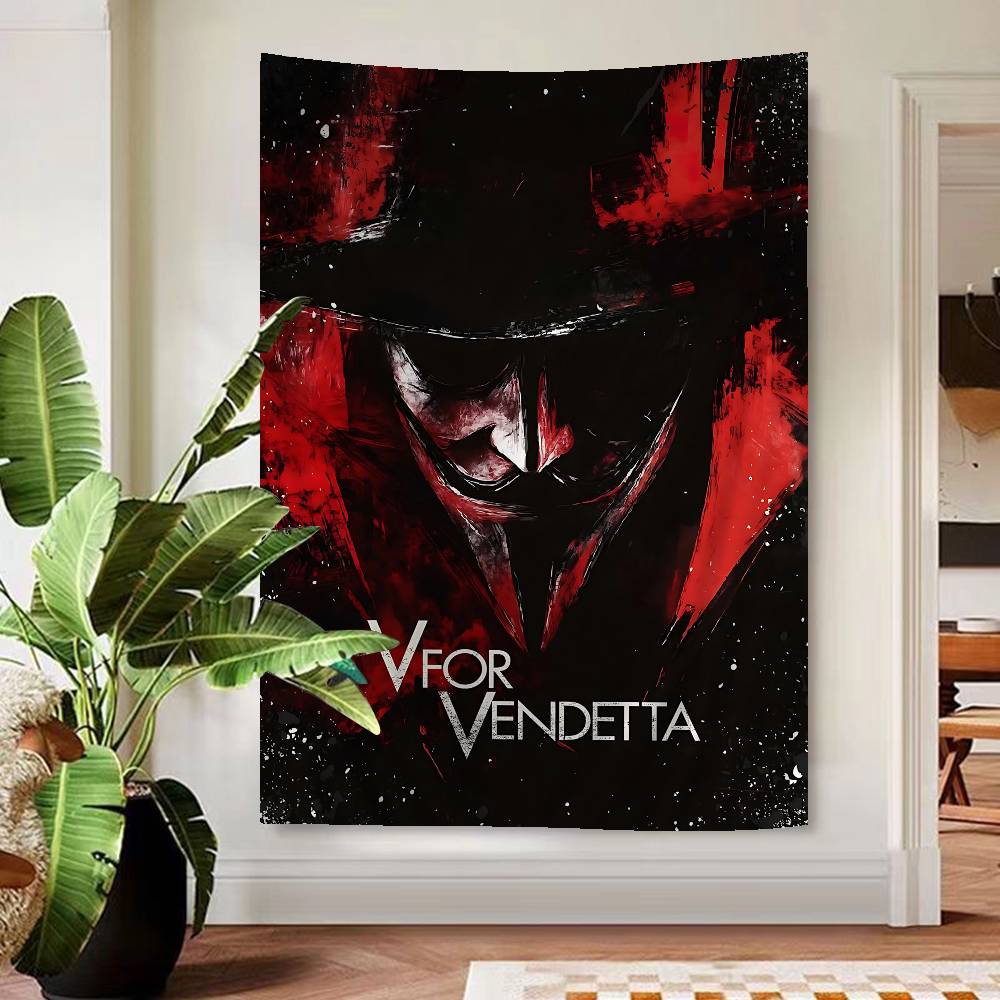 Horror Movie V For V-VendettaS Classic Anime Tapestry Hanging Tarot Hippie Wall Rugs Dorm Home Decor