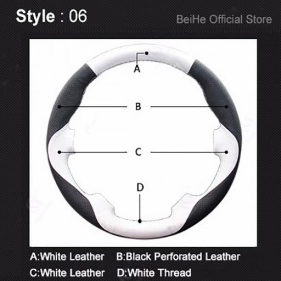 DIY handgenähte rutschfeste schwarze Leder-Wildleder-Auto-Lenkrad-Abdeckung für den Innenraum des BMW Z4 E89 2009–2016