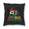 Ihr Biji Kurdistan Flagge Quadratische Kissenhülle Kissenbezug Kissen Überwurf für Zuhause Schlafzimmer Auto