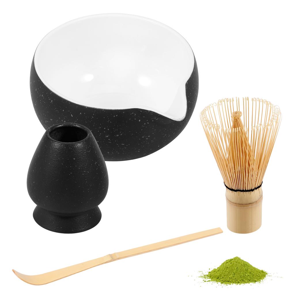 4 Pcs Matcha Whisk Set for Beginners Elegant Bamboo Japanese Matcha Tea Making Kit with Whisk Stand Scoop Bowl for Tea Lovers