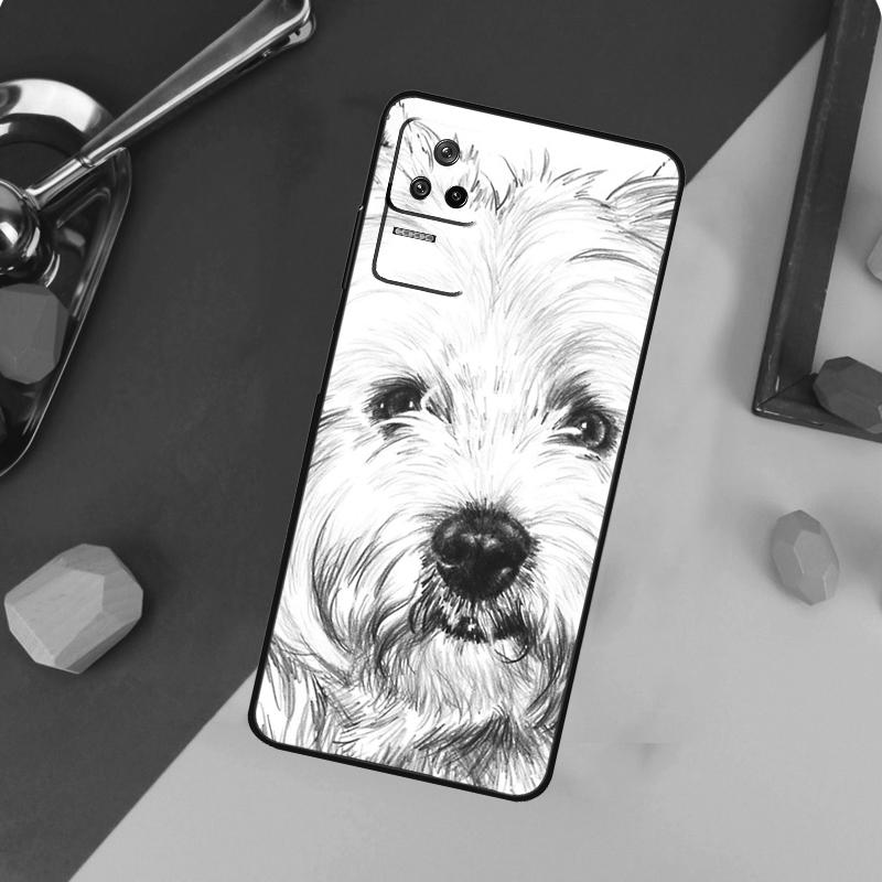 Cartoon Westie Dog Case For Xiaomi 15 14 13 Ultra 11T 12T 13T 14T Pro POCO X7 Pro X3 X5 X6 F5 F6 M6 Pro Funda