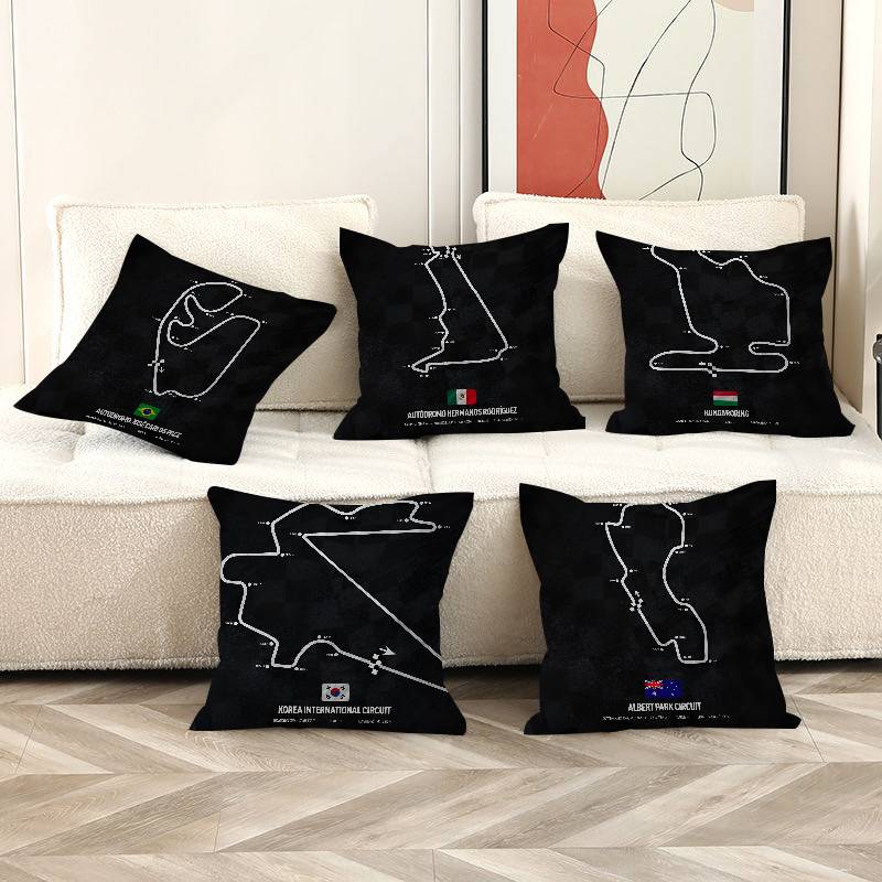 F1 Track Personalized Pillow Cover Kids Bedroom Wild Party Decor Pillowcase Kid Birthday Shower Gift