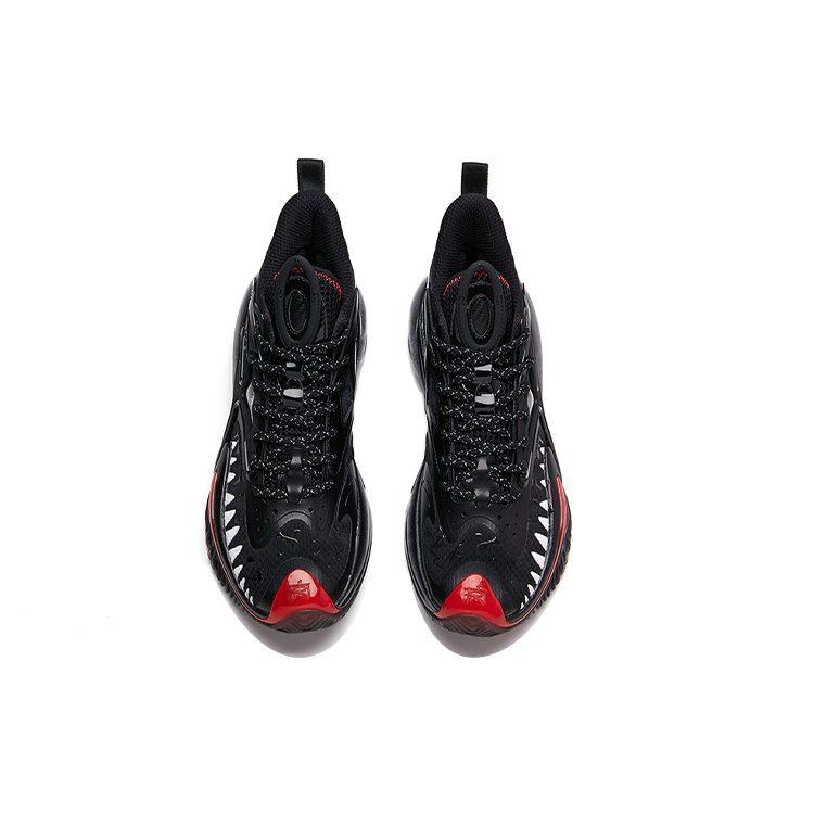 MARVEL X Anta Berserk 3 Venom Abrasion Resistant Textile, Synthetic Leather Slip Resistant High Top Basketball Shoes 112131601S-3