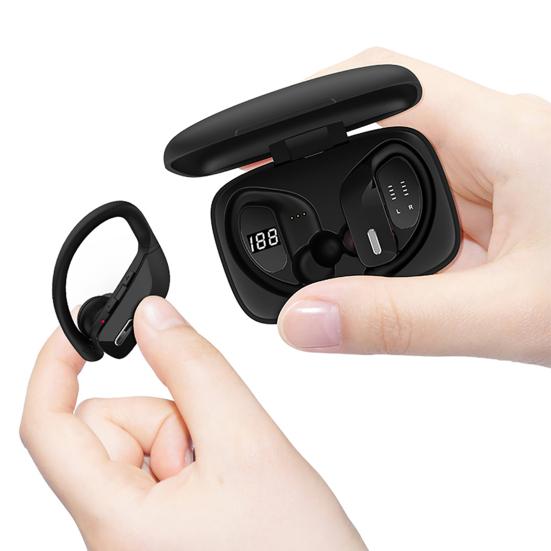 T17 Bluetooth-compatible Earphone Ear Hook Noise Reduction Digital Display Stereo Sound Wireless Earbud
