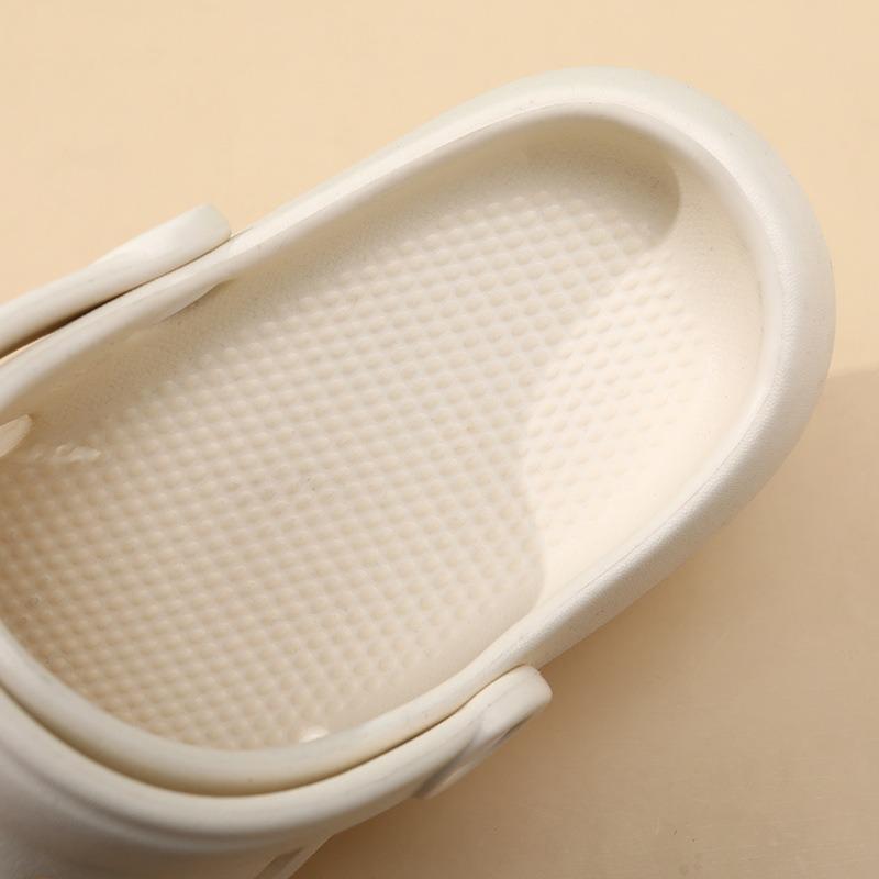 New Summer Outer Slippers Non-slip Beach Sandals Thick-soled Bag Head Hole Shoes Straight Hair