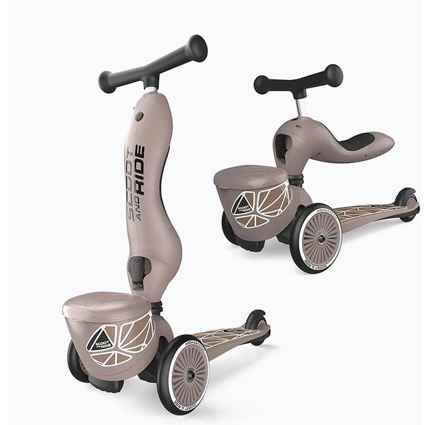 2-in-1 Scooter-Balance Bike Scootandride Highwaykick 1 Lifestyle Brown-Striped