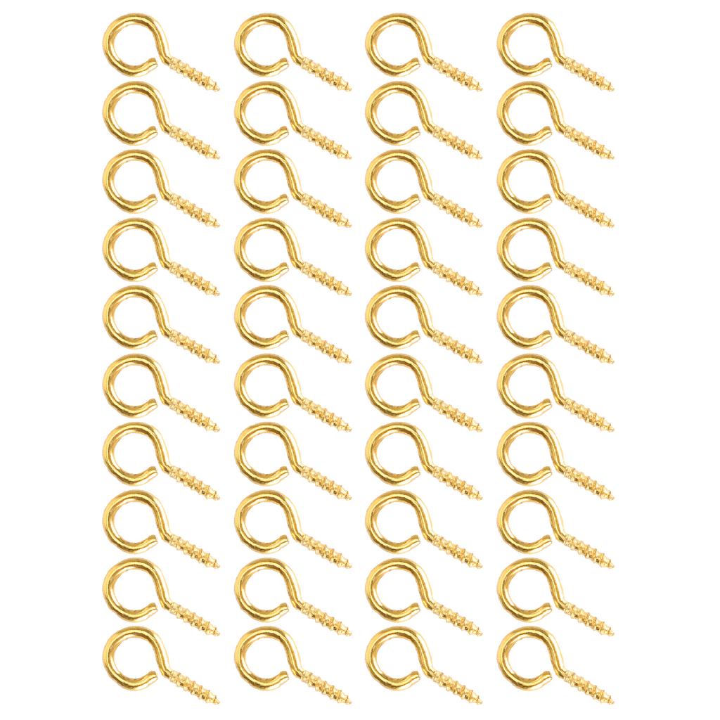 200Pcs Pearl Screw Eye Peg Pin Pendant Connector Screw Spike DIY Making Jewelry Accessorygolden