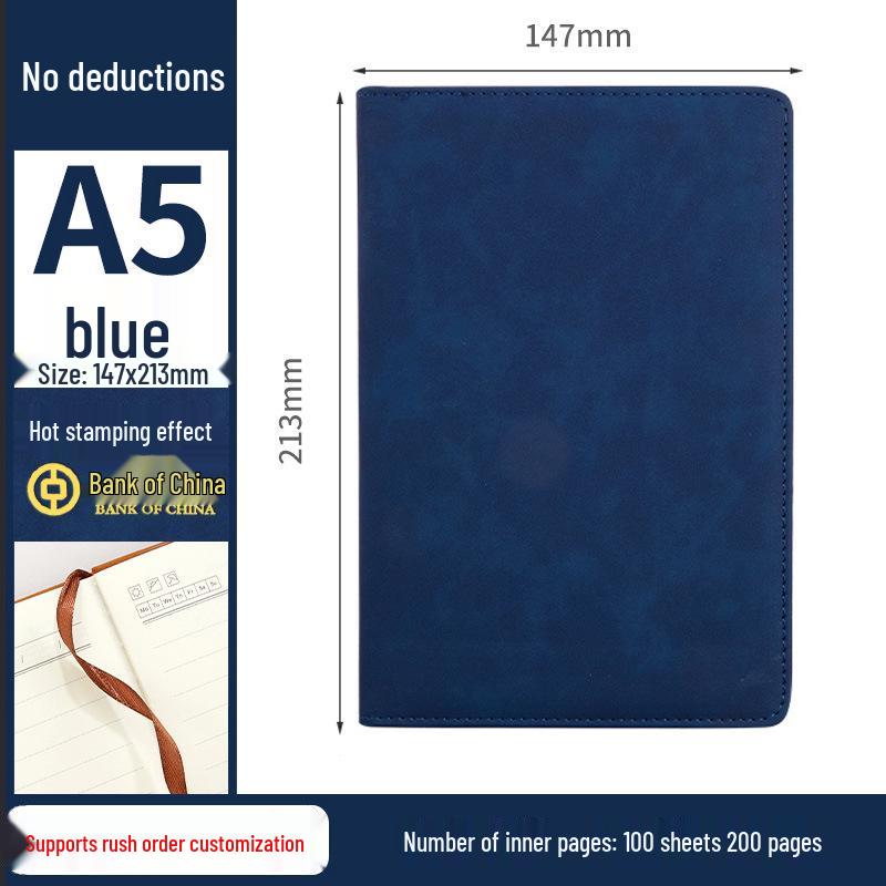 Customizable A5 Business Gift Set - PU Leather Notebook with Logo Printing Option