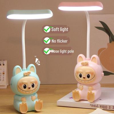 Cartoon Labubu Night Light USB Table Lamp for Kids