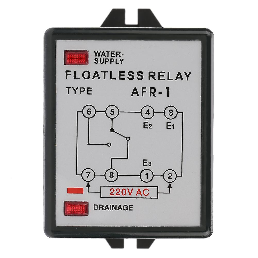

AFR 1 AC 220V Liquid Level Controller Relay Water Level Switch(black)