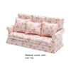 Puppenhaus Sofa Realistisch Kompakt Klein Simuliert Glatte Oberfläche Dekorativ Holz 1:12 Miniatur Sofa Möbel Modell Zubehör für Mikrolandschaft
